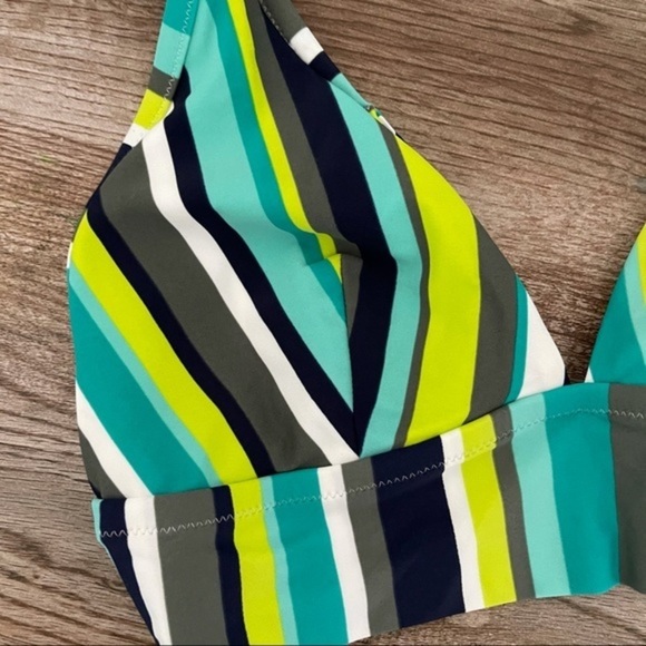 Aerie Striped Triangle Swim Top - Picture 3 of 6
